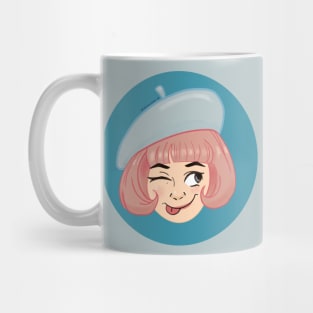 Girl with beret Mug